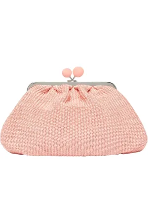 Max Mara Taske, Dame, Lyserød, ONE SIZE, Uld, Raffia Pasticcino Clutch Taske