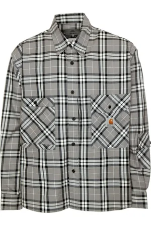 Carhartt Skjorte, Herre, Flerfarvet, XS, Bomuld, Rutet arbejdsskjorte med flere lommer