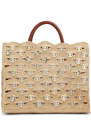 Paco rabanne Taske, Dame, , ONE SIZE, Natural Raffia Håndtaske