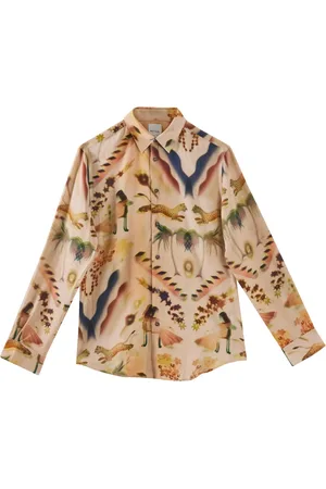 Paul Smith Skjorte, Herre, Flerfarvet, S, Lumiere Print Langærmet Skjorte