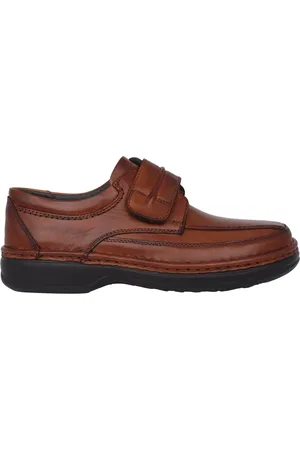 ARA Sko, Herre, Brun, 42 EU, Uld, Herre bred rem sko - Brun