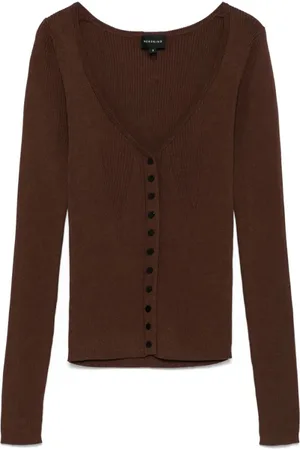 Herskind Strik, Dame, Brun, M, Strikbluse til kvinder