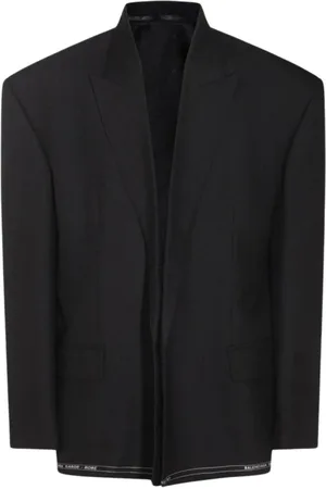 Balenciaga Jakke, Herre, Sort, L, Uld, Luksus Sort Skræddersyet Blazer