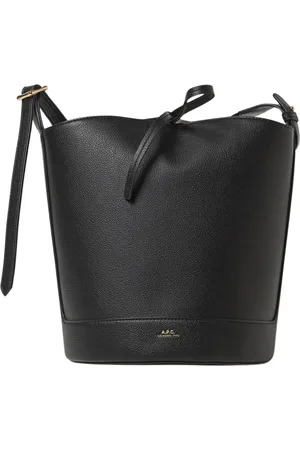 A.P.C. Taske, Dame, Sort, ONE SIZE, Læder, Sort Læder Bucket Taske