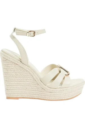 Twin-Set Sko, Dame, Hvid, 37 EU, Uld, Hvide Damesandaler Elegant Stil