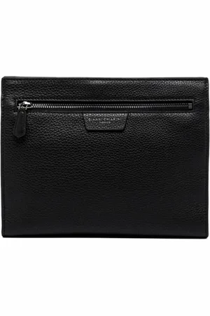 Gianni chiarini Taske, Herre, Sort, ONE SIZE, Læder, Sort Læder Crossbody Taske Florence