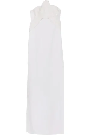 GENNY Kjole, Dame, Hvid, XS, Polyester, Hvid Orkide Lang Kjole