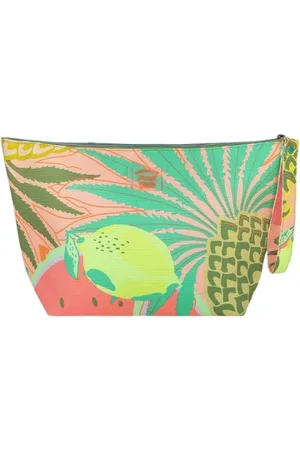 F**K Taske, Dame, Flerfarvet, ONE SIZE, Polyester, Canvas Maxi Pochette med lynlås