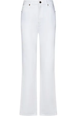 Khaite Jeans, Dame, Hvid, W28, Bomuld, Hvid Flare Leg Jeans