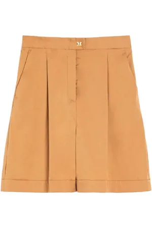 Max Mara Shorts, Dame, Brun, XS, Bomuld, Brun Flared Bermuda Bukser