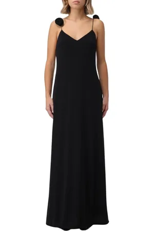 MAGDA BUTRYM Kjole, Dame, Sort, S, Elegant Sort V-Neck Ærmeløs Kjole