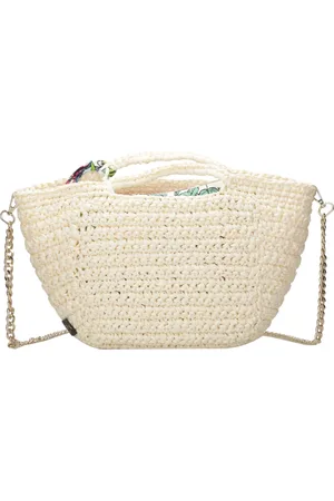 Chica London Taske, Dame, , ONE SIZE, Bomuld, Raffia Håndtaske med Aftagelig Clutch