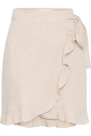 INWEAR Nederdel, Dame, , L, Wrap Nederdel med Ruffle Detaljer