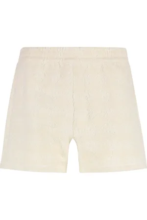 Tory Burch Shorts, Dame, , M, Bomuld, Jacquard Logo Terry Cloth Shorts