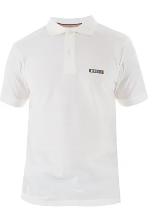 Paul Smith Top, Herre, Hvid, XL, Bomuld, Klassisk Multistripe Broderet Polo Skjorte