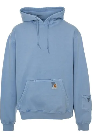 Carhartt Sweathshirts & Hoodies, Herre, Blå, XS, Bomuld, Pigmentfarvet hættetrøje i oversize pasform