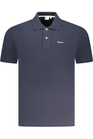 Pepe Jeans Top, Herre, Blå, XL, Bomuld, Logo Broderet Bomuldspolo