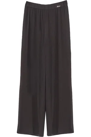 Karl Lagerfeld Bukser, Dame, Sort, S, Polyester, Dna Plisse Strandbukser