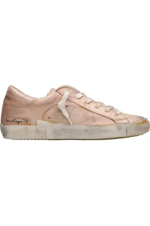 Philippe model Sko, Dame, , 39 EU, Læder, Kobber Læder Sneakers
