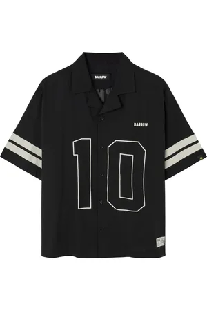 BARROW Skjorte, Herre, Sort, S, Sort Skjorte med Broderet Logo