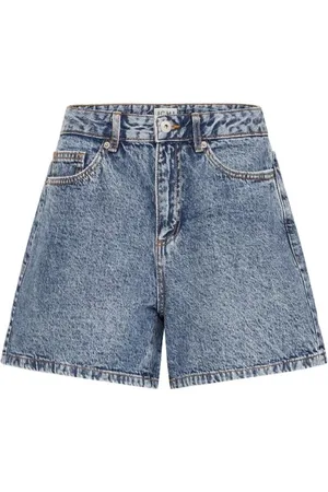 Ichi Shorts, Dame, Blå, M, Denim, Afslappet Løstsiddende Shorts til Kvinder