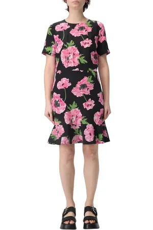 Stella McCartney Kjole, Dame, Flerfarvet, XS, Uld, Pink Blomstret Fit Flare Kjole