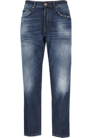 Don the Fuller Jeans, Herre, Blå, W31, Bomuld, Blå Bomuldsjeans med Broderi