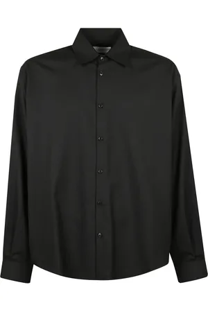 LANEUS Skjorte, Herre, Sort, L, Uld, Flannel Overshirt til Mænd