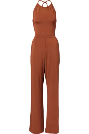 Max Mara Jumpsuits & Playsuits, Dame, Brun, M, Jersey Viskose Strandtøj Bukser
