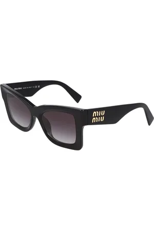 Miu Miu Tilbehør, unisex, Sort, 51 MM, Firkantet stel solbriller med acetat