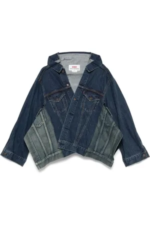 JUNYA WATANABE Bluser & Skjorter, Dame, Blå, M, Denim, Denim Skjorte med Knaplukning Lommer