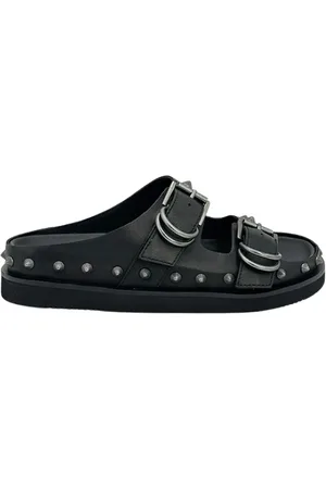 Ash Sko, Dame, Sort, 38 EU, Læder, Sort Læder Studded Sandaler