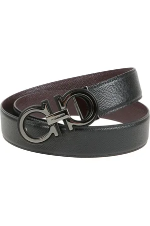 Salvatore Ferragamo Tilbehør, Herre, Sort, 100 CM, Omvendelig Justerbar Bælte med Gancini Spænde