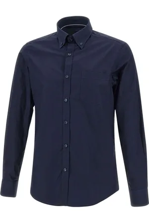 Paul & Shark Skjorte, Herre, Blå, 3XS, Midnight Paisley Cotton Shirt