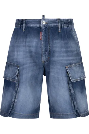 Dsquared2 Shorts, Herre, Blå, XL, Uld, Blå Cargo Shorts Sommer Elskere