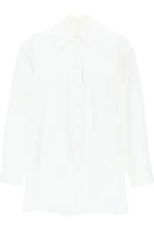 Jil Sander Bluser & Skjorter, Dame, Hvid, XS, Bomuld, Oversized langærmet bomuldsskjorte