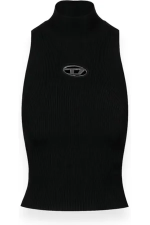 Diesel Top, Dame, Sort, M, Bomuld, M-Onervax Mock-neck Top