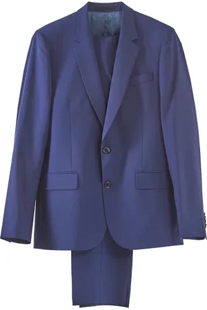 Paul Smith Jakkesæt, Herre, Blå, XL, Uld, Blå Uld og Mohair 2-Knapdragt