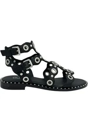 Ash Sko, Dame, Sort, 40 EU, Læder, Sort Pop Up Læder Sandal