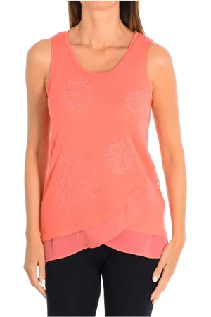 Desigual Top, Dame, Lyserød, L, Polyester, Mandala Broderet Tank Top