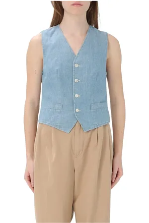 Ralph Lauren Jakke, Dame, Blå, XS, Klassisk skræddersyet vest med forfinet detaljering