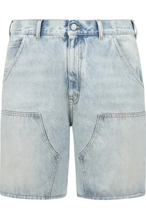 Maison Margiela Shorts, Herre, Blå, W31, Bomuld, Bomuld denim shorts med logo