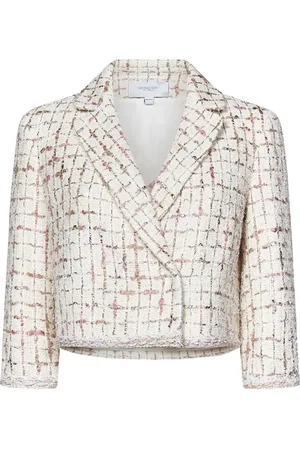Giambattista Valli Jakke, Dame, , S, Bomuld, Ivory Dobbeltbrystet Kort Jakke