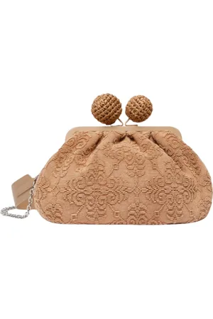 Max Mara Taske, Dame, Brun, ONE SIZE, Bomuld, Brun Pasticcino-taske med Jacquard-design
