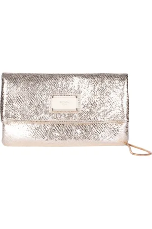 Gattinoni Taske, Dame, Gul, ONE SIZE, Uld, Fluffy Clutch med Front Logo Lukning