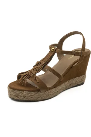 Gioseppo Sko, Dame, Brun, 40 EU, Læder, Elderon Tan Kilehæl Sandaler
