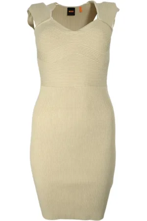 HUGO BOSS Kjole, Dame, , M, Ribstrikket Kjole Foberts