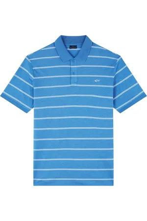 Paul & Shark Top, Herre, Blå, 2XL, Bomuld, Stribet bomuldspolo