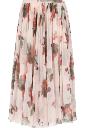 Serafini Nederdel, Dame, Flerfarvet, S, Tyl, Pink Blomstret Tyl Midi Nederdel