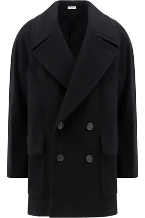 Alexander McQueen Frakke, Herre, Sort, S, Uld, Dobbeltbrystet Sort Uldfrakke